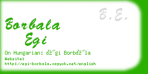 borbala egi business card